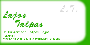 lajos talpas business card